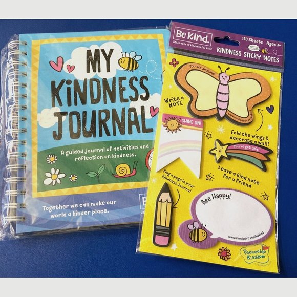 Be Kind Guided Journal And Sticky Notes 7 And Up Peaceable Kingdom New - Picture 1 of 8